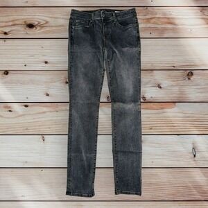 FP2 Level 99 Anthropologie Jeans Gray Grunge Lily Skinny Straight 27 4 Women's